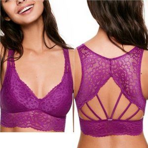 VS PINK Unlined Lace Strappy Back Bralette NWT sz XS